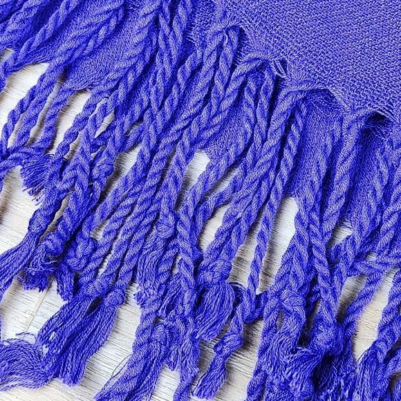 💜Vintage Purple Lightweight Pashmina Wrap/Shawl/Scarf - Picture 6 of 6